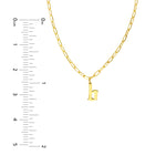 Gothic Initial Paper Clip Necklace