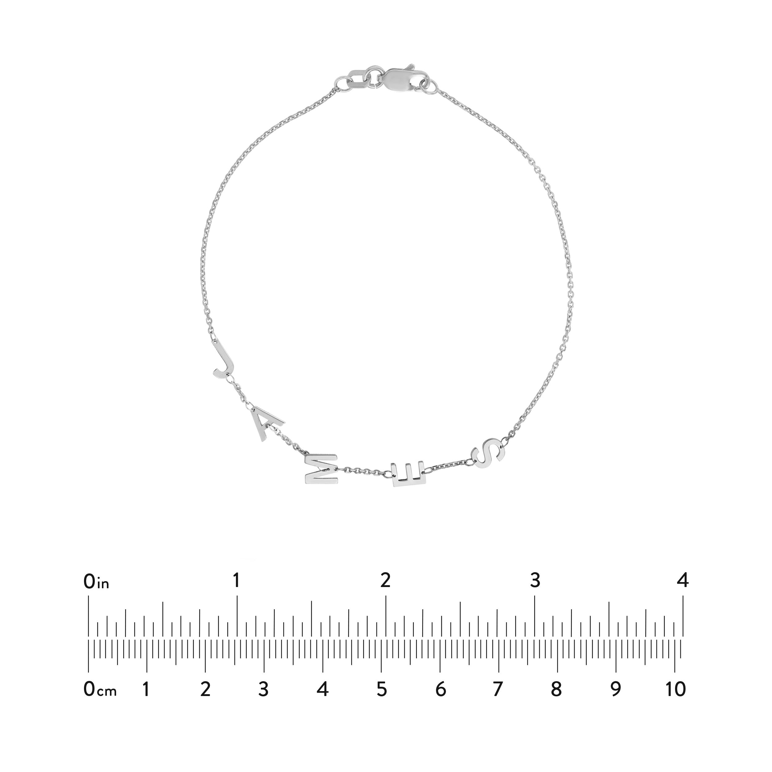 Block Initials Adjustable Bracelet