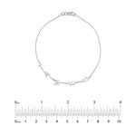 Block Initials Adjustable Bracelet