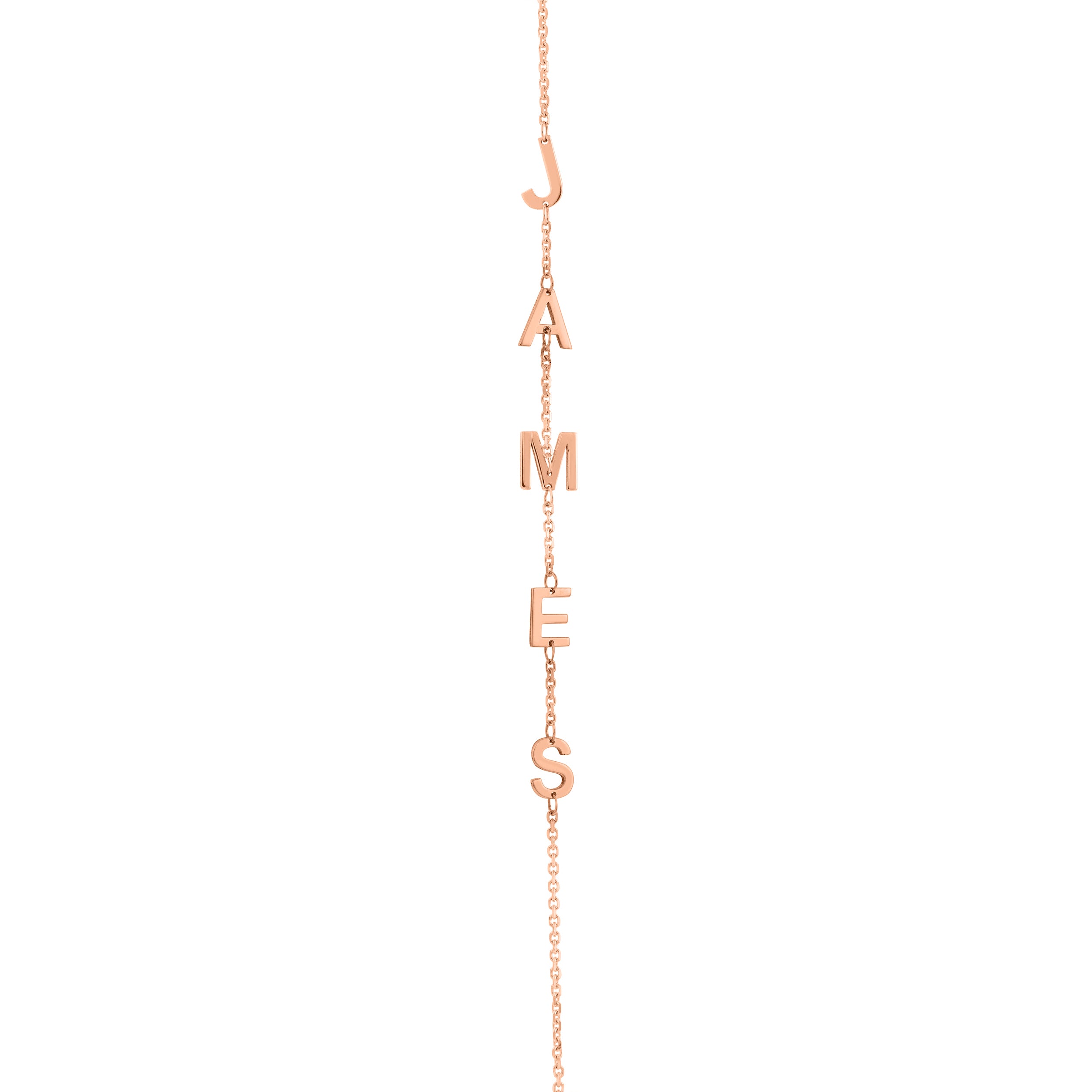 Block Initials Adjustable Bracelet