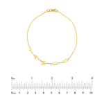Block Initials Adjustable Bracelet