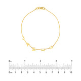 Block Initials Adjustable Bracelet