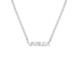 Block Nameplate Curb Chain Necklace