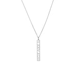 5mm Vertical Roman Numeral Pendant Necklace