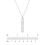 5mm Vertical Roman Numeral Pendant Necklace