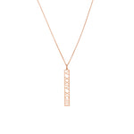 5mm Vertical Roman Numeral Pendant Necklace