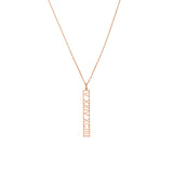 5mm Vertical Roman Numeral Pendant Necklace