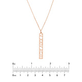 5mm Vertical Roman Numeral Pendant Necklace