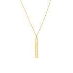 5mm Vertical Roman Numeral Pendant Necklace