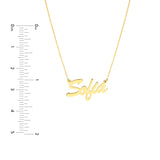 5mm Brush Font Nameplate Necklace