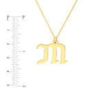 Gothic Initial Pendant Necklace