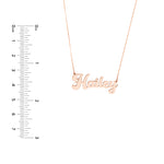 5mm Cursive Nameplate Necklace