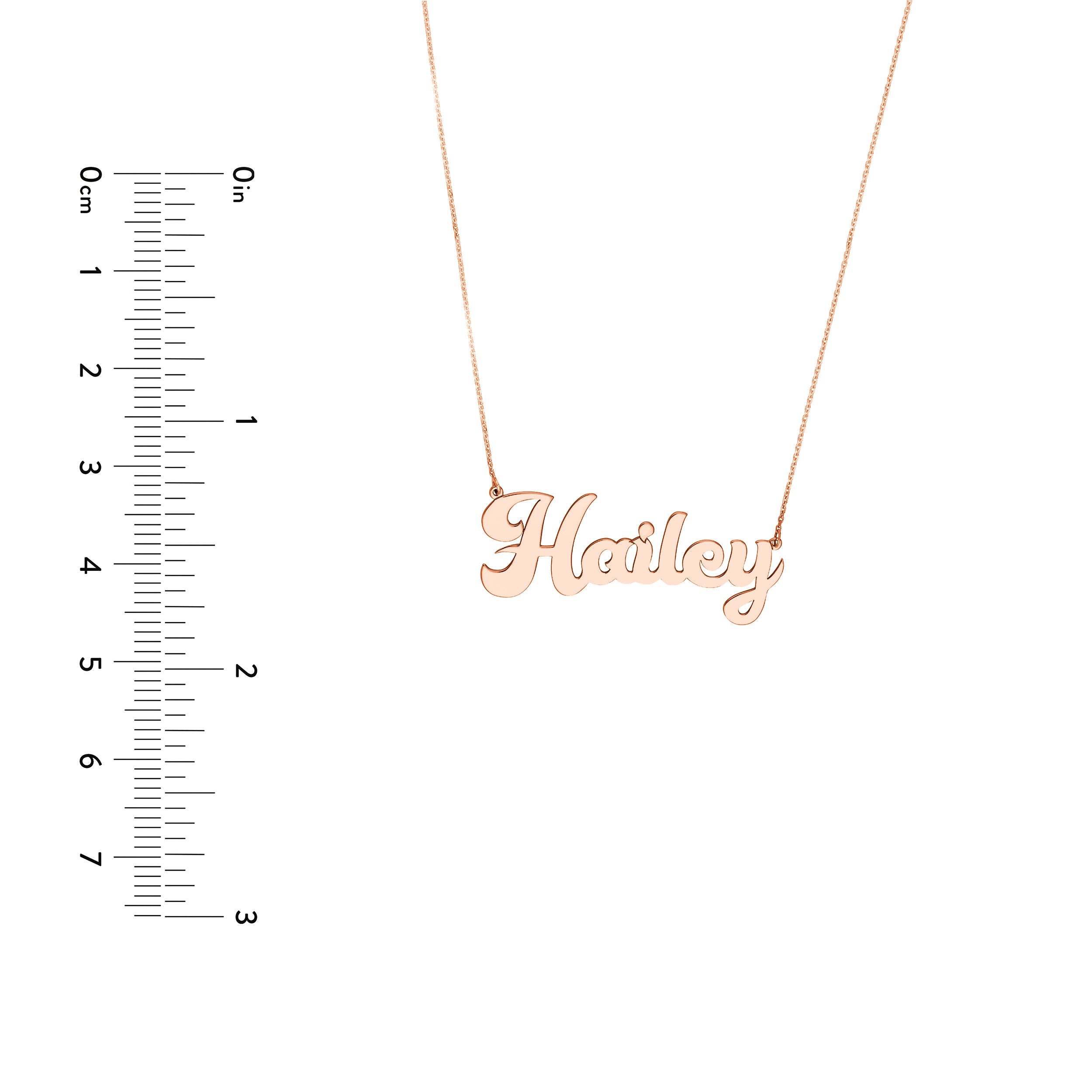 5mm Cursive Nameplate Necklace