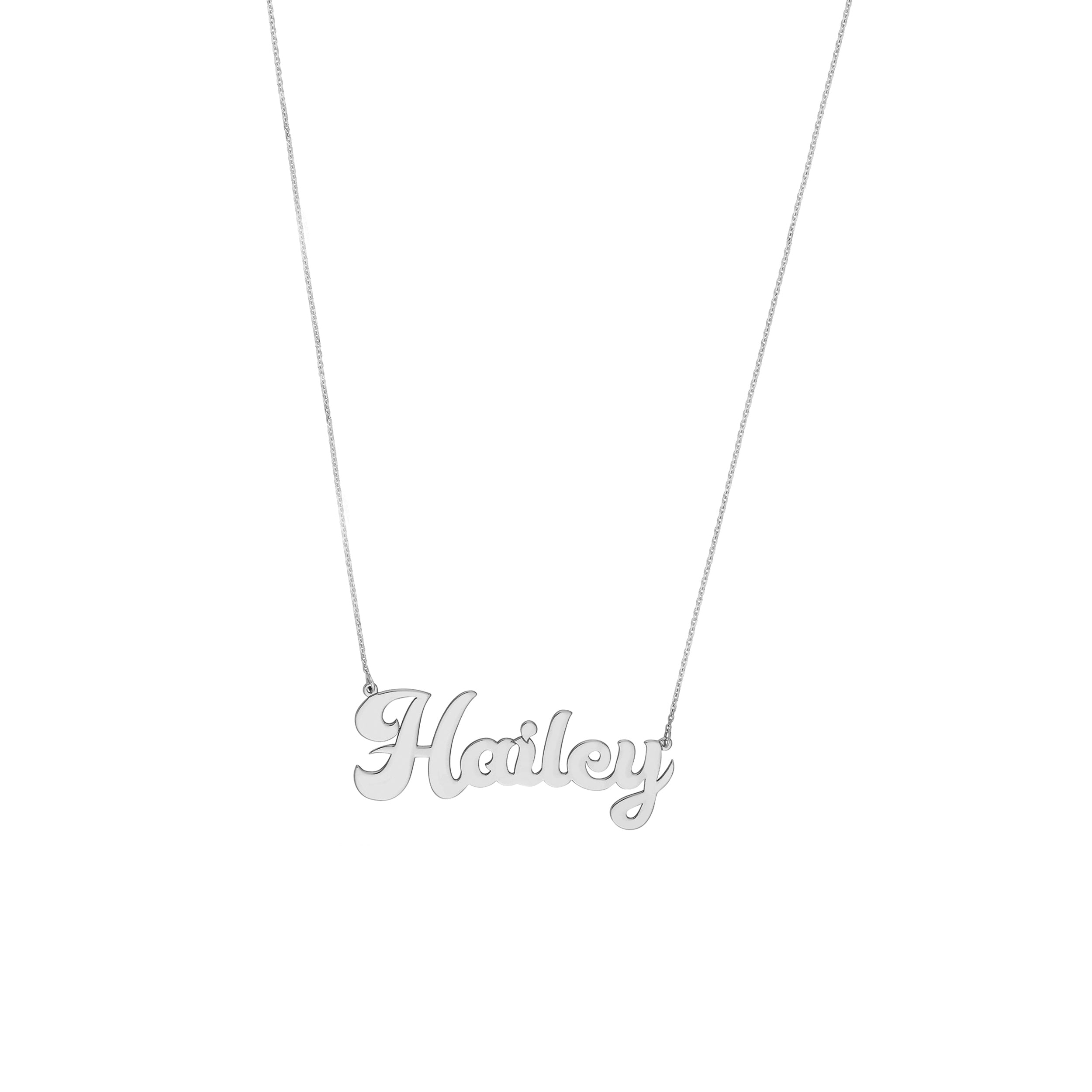 5mm Cursive Nameplate Necklace