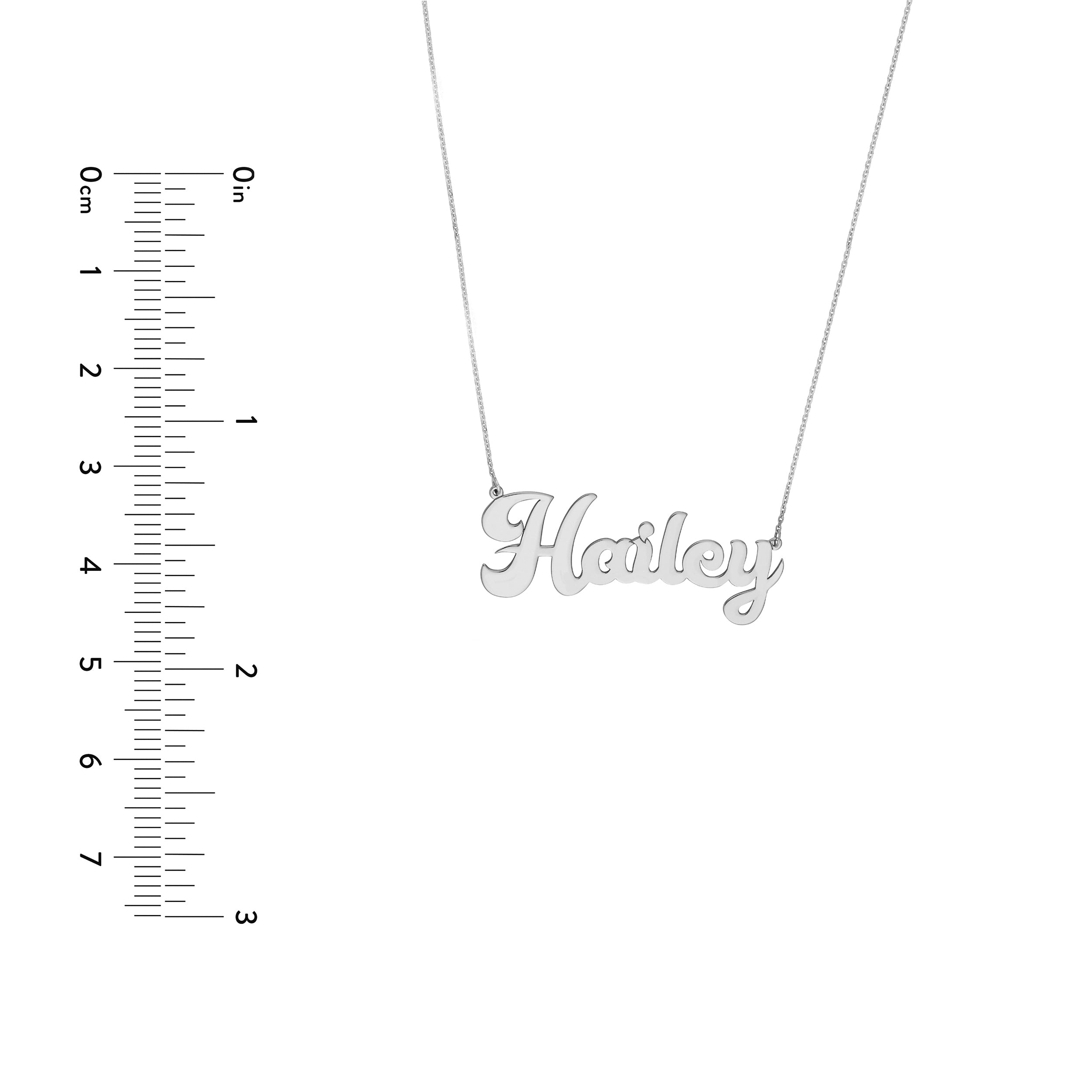 5mm Cursive Nameplate Necklace