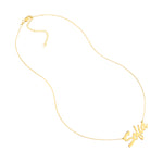 7mm Brush Font Nameplate Necklace