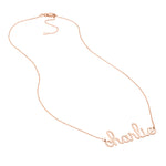 7mm Doodle Nameplate Necklace