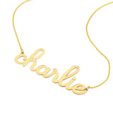 7mm Doodle Nameplate Necklace