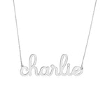 7mm Doodle Nameplate Necklace