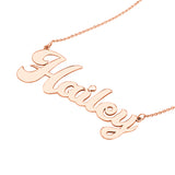 7mm Cursive Nameplate Necklace