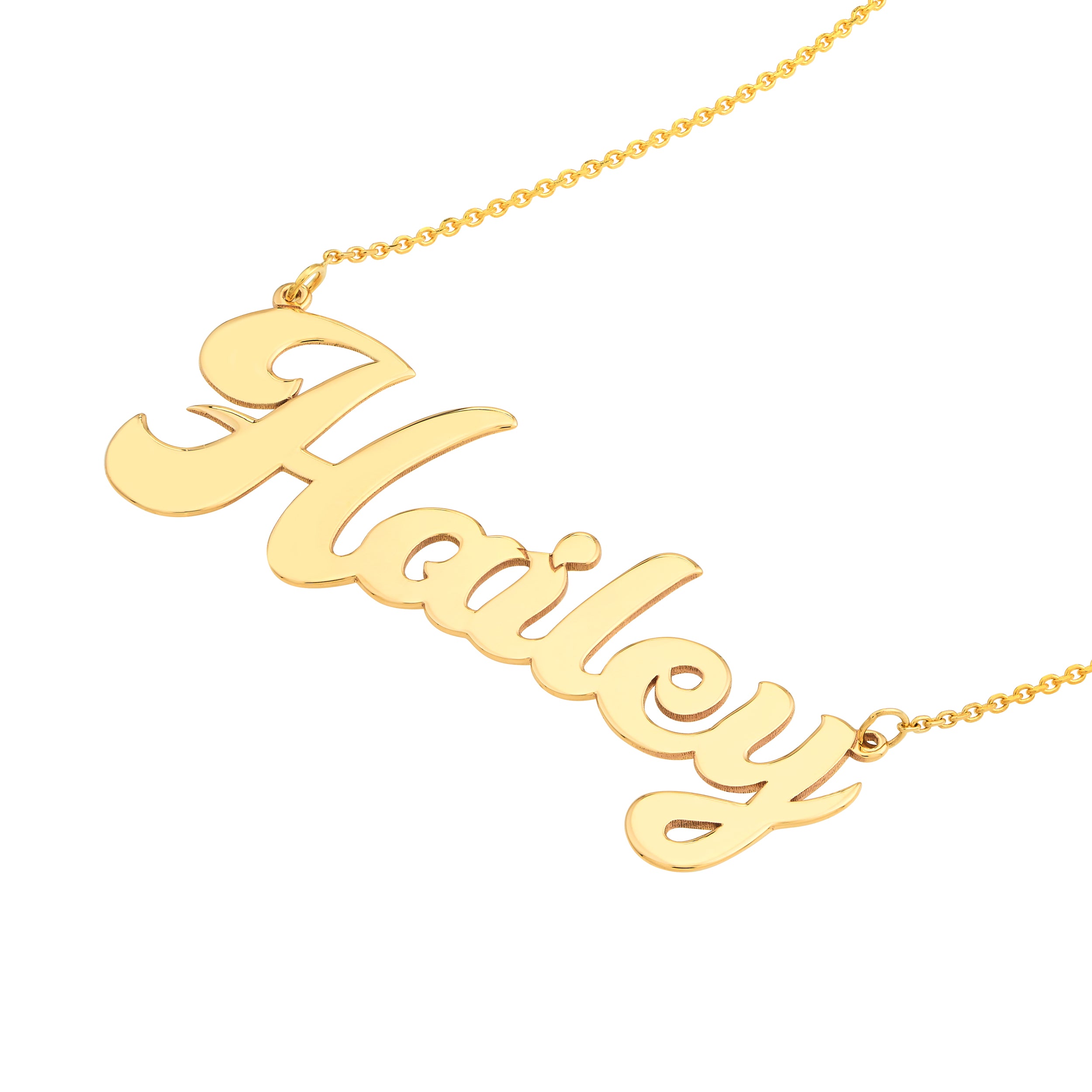 7mm Cursive Nameplate Necklace