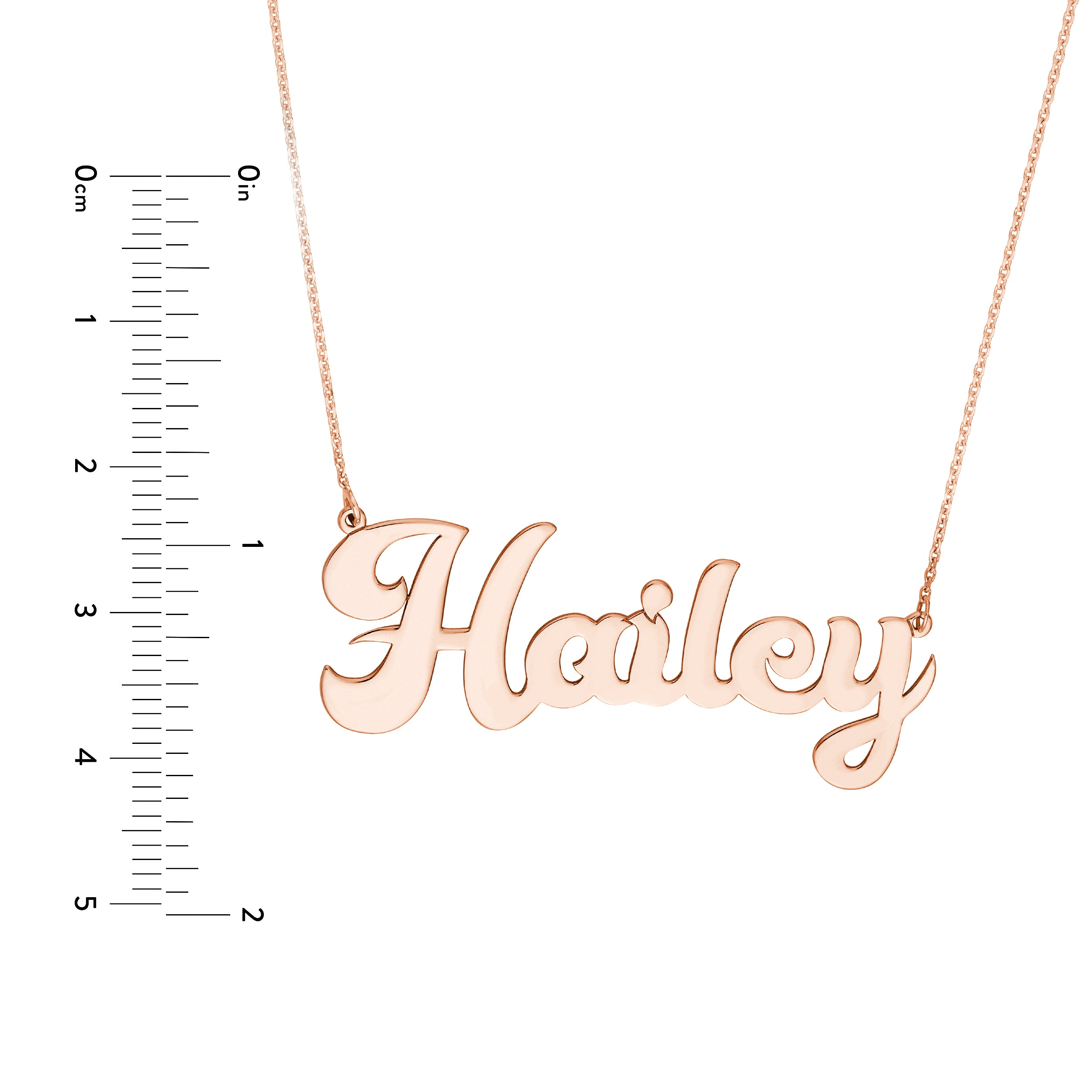 7mm Cursive Nameplate Necklace