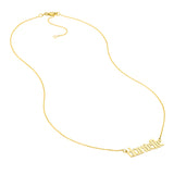 7mm Gothic Nameplate Necklace