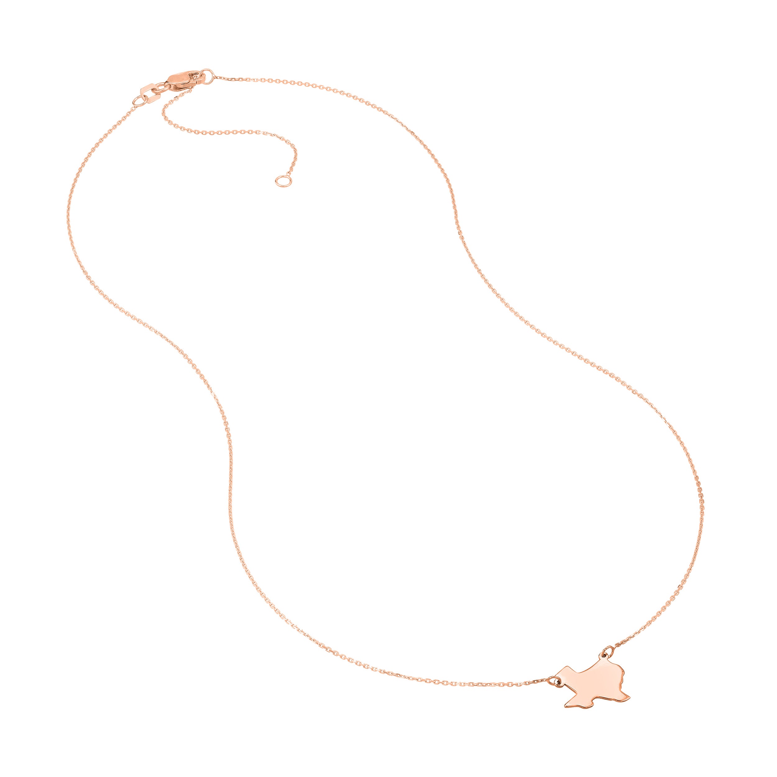 States Plain Map Necklace