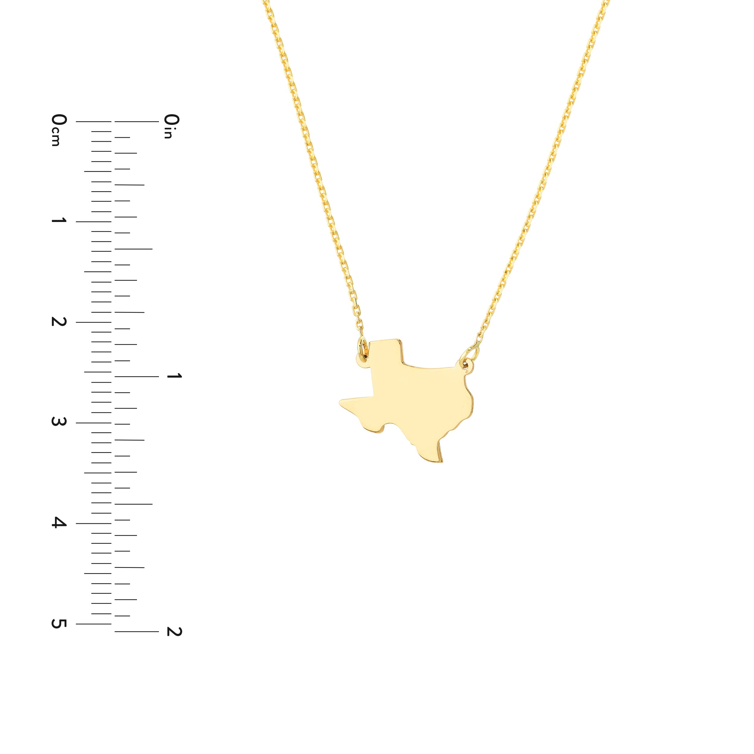 States Plain Map Necklace