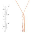 7mm Vertical Roman Numeral Pendant Necklace