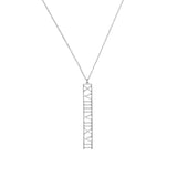7mm Vertical Roman Numeral Pendant Necklace