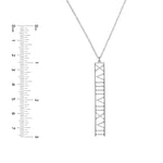 7mm Vertical Roman Numeral Pendant Necklace