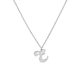 15mm Cursive Initial Pendant Necklace