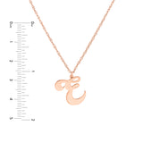 15mm Cursive Initial Pendant Necklace