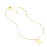 15mm Cursive Initial Pendant Necklace