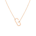 Sideways Block Initial Necklace