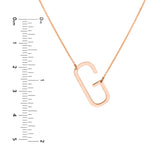 Sideways Block Initial Necklace