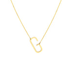 Sideways Block Initial Necklace