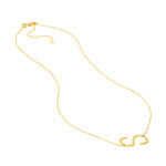 Sideways Block Initial Necklace