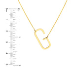 Sideways Block Initial Necklace
