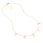 Block Initials Dangle Station Necklace