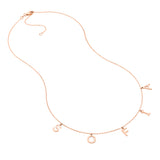 Block Initials Dangle Station Necklace