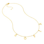 Block Initials Dangle Station Necklace