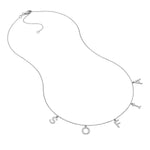 Block Initials Dangle Station Necklace