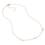 Block Initials Station Necklace
