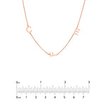 Block Initials Station Necklace