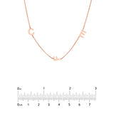 Block Initials Station Necklace