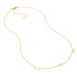 Block Initials Station Necklace