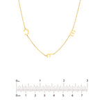 Block Initials Station Necklace