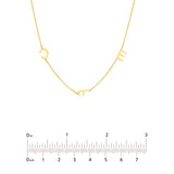 Block Initials Station Necklace
